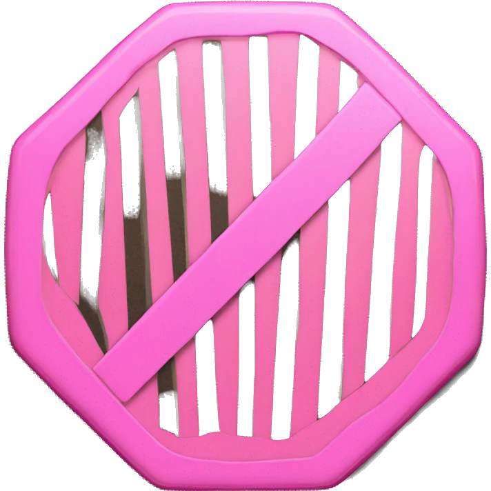 Pink stop sign emoji