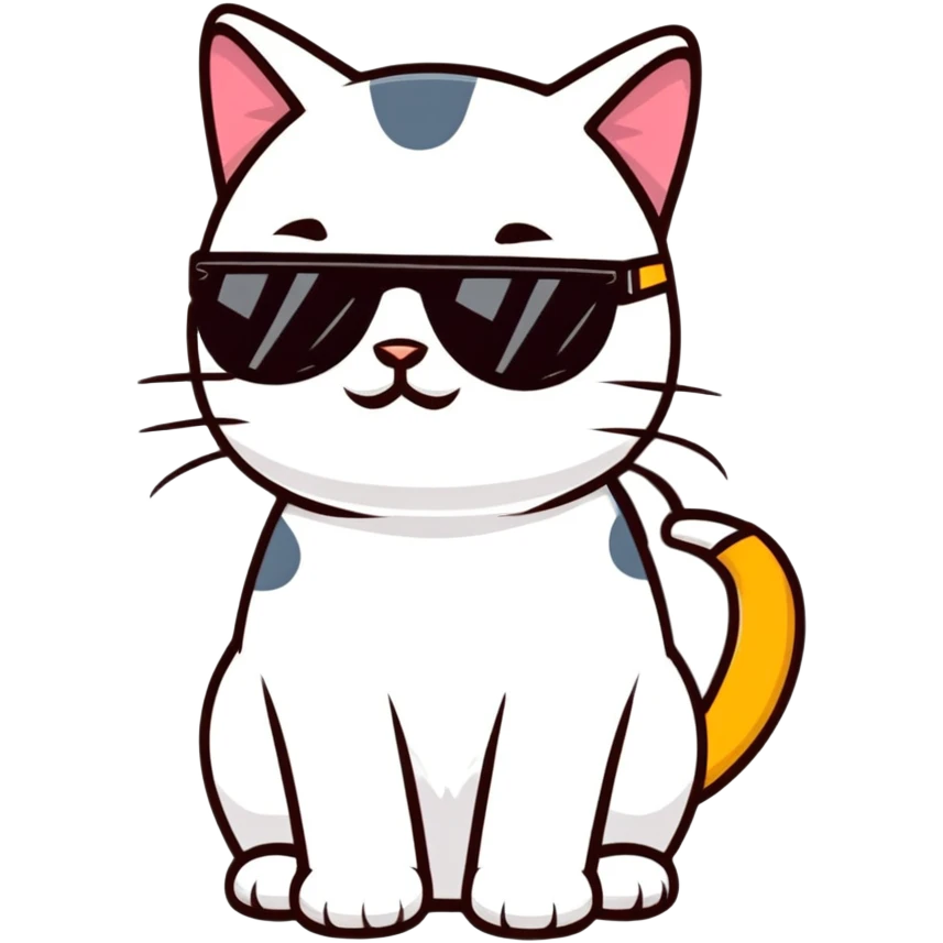Cat with sunglasses emoji
