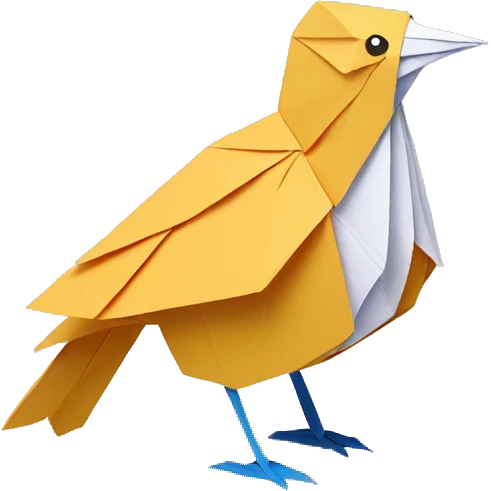 bird paper origami emoji