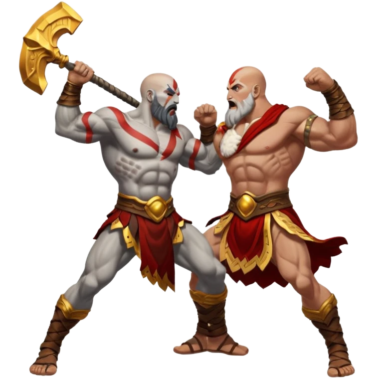 Kratos fighting zeus emoji
