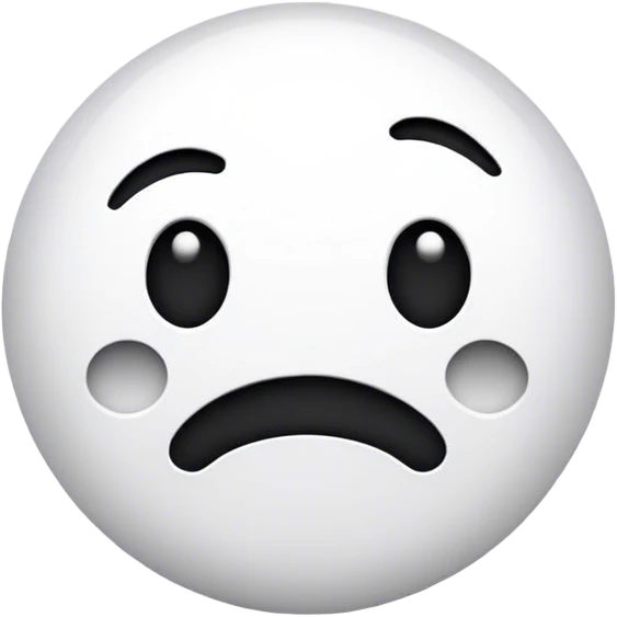Black and white emoji