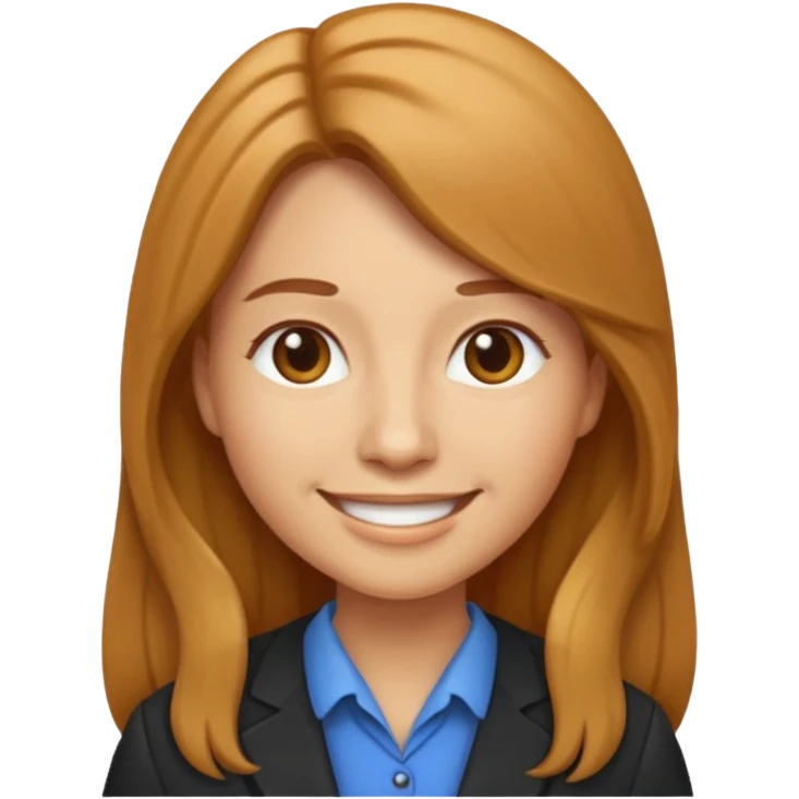 teacher emoji long caramel hair light skin emoji