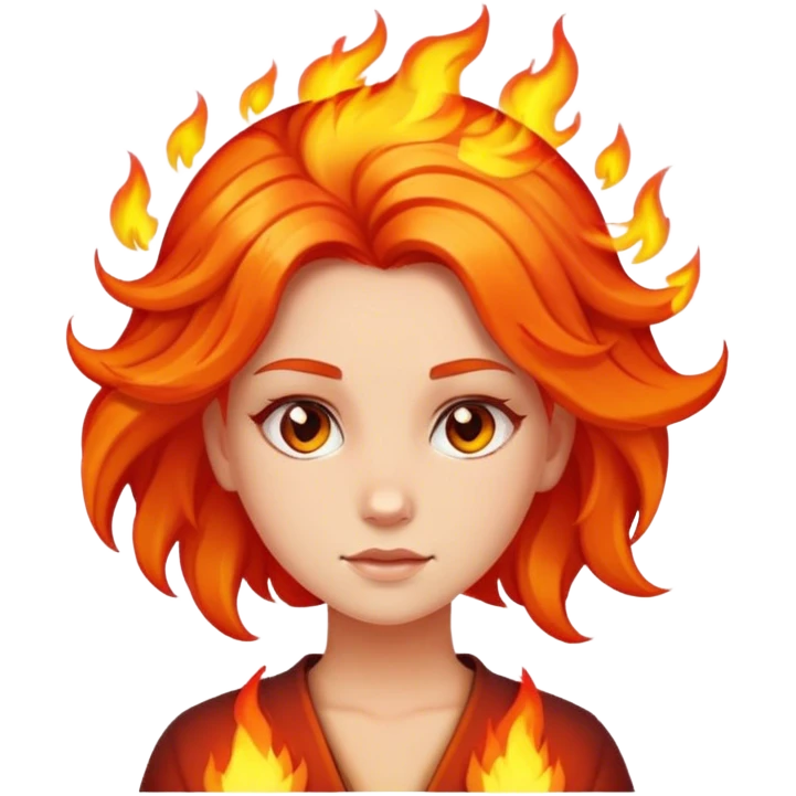 girl with fire in heirs emoji
