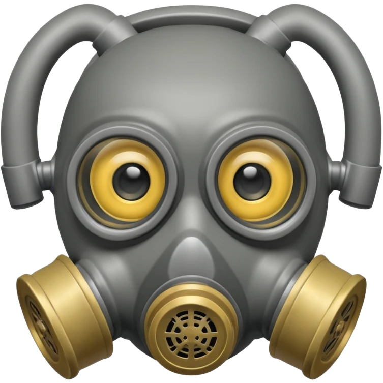gas mask with big eyes emoji