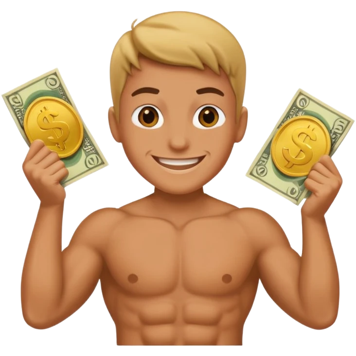 flexing money  emoji