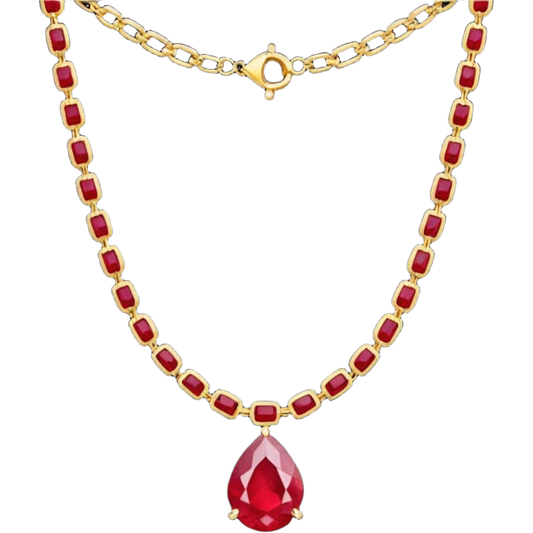 ruby necklace emoji