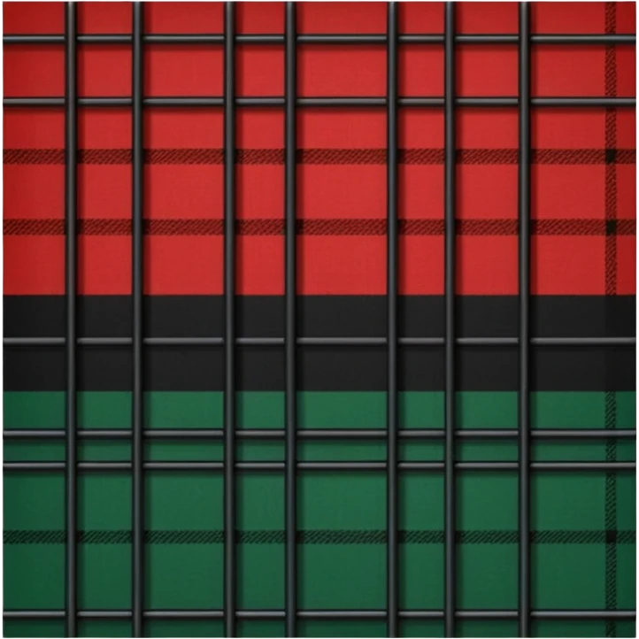 Red green black plaid emoji