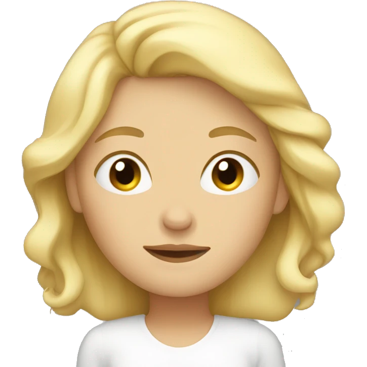Blonde girl sleeping emoji