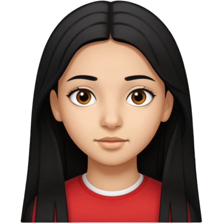 Fait une fille de 15 ans tunisienne avec les cheveux noir lisse avec la peau un peut métisse tunisienne un nez un peut plus gros  emoji