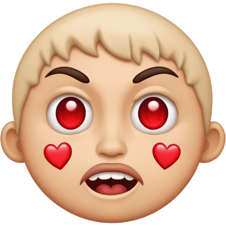 mad face with hearts emoji