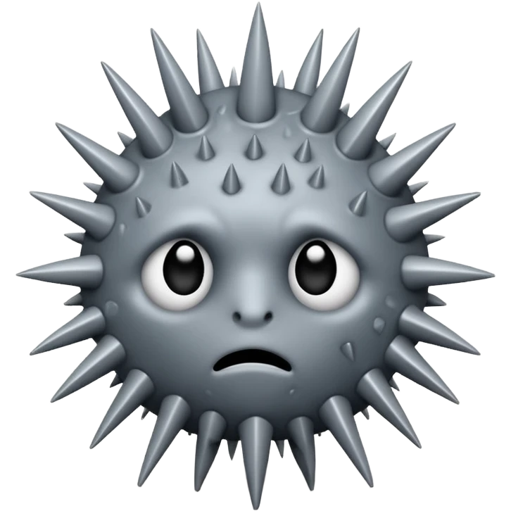 sad virus with many spike emoji