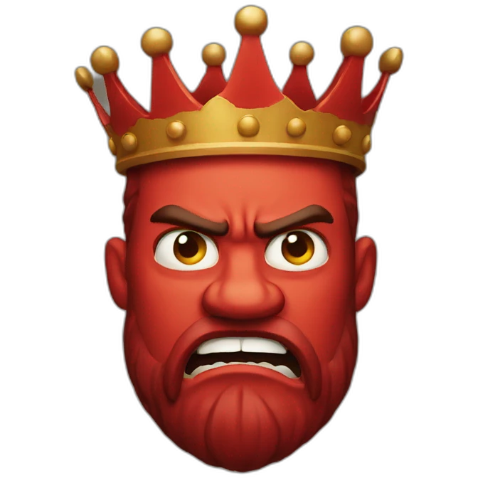 angry red king emoji