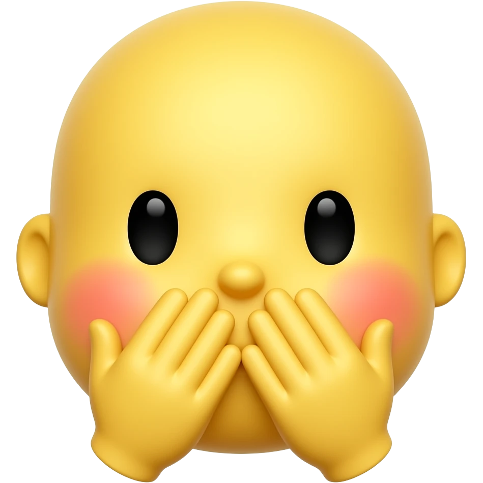 🤤 remove the eyebrowser of this emoji and make the emoji blush  and make its hand covering its mouth and make its hands covering his mouth it has to be yellow emoji