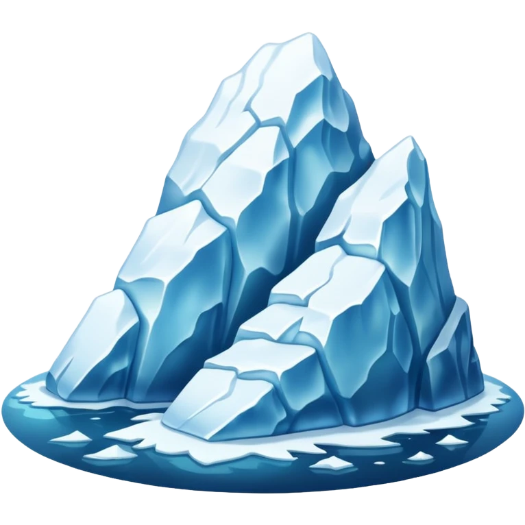An iceberg, black emoji