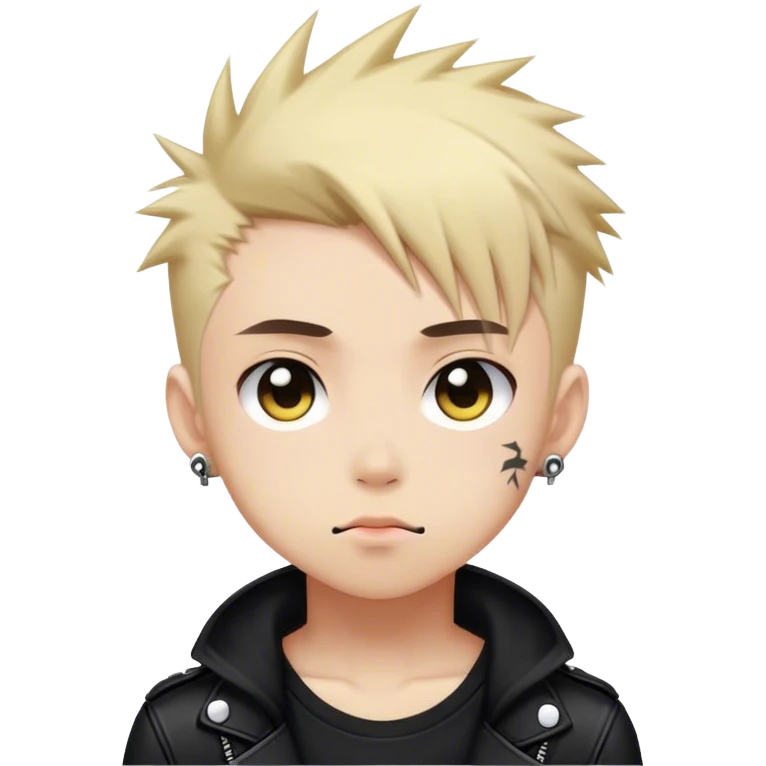 Cute Edgy Attractive Gorgeous Kawaii Anime Punk boy emoji