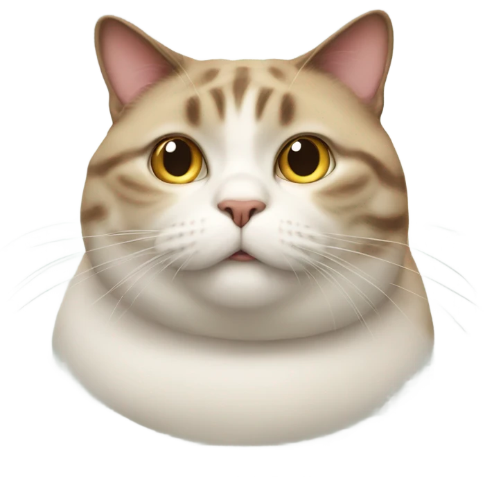 Overly obese cat emoji