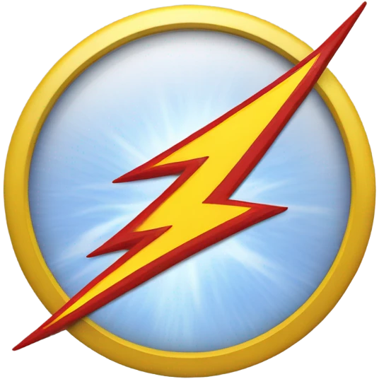 the flash logo emoji