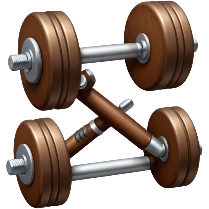 Dumbbell pressure level on a bebch emoji