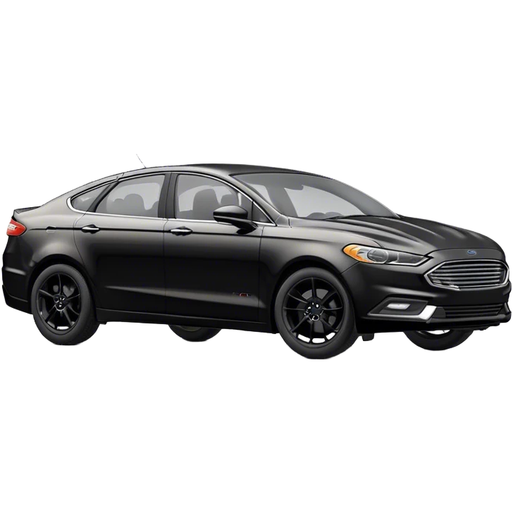 black colored 2018 Ford fusion with black rims emoji
