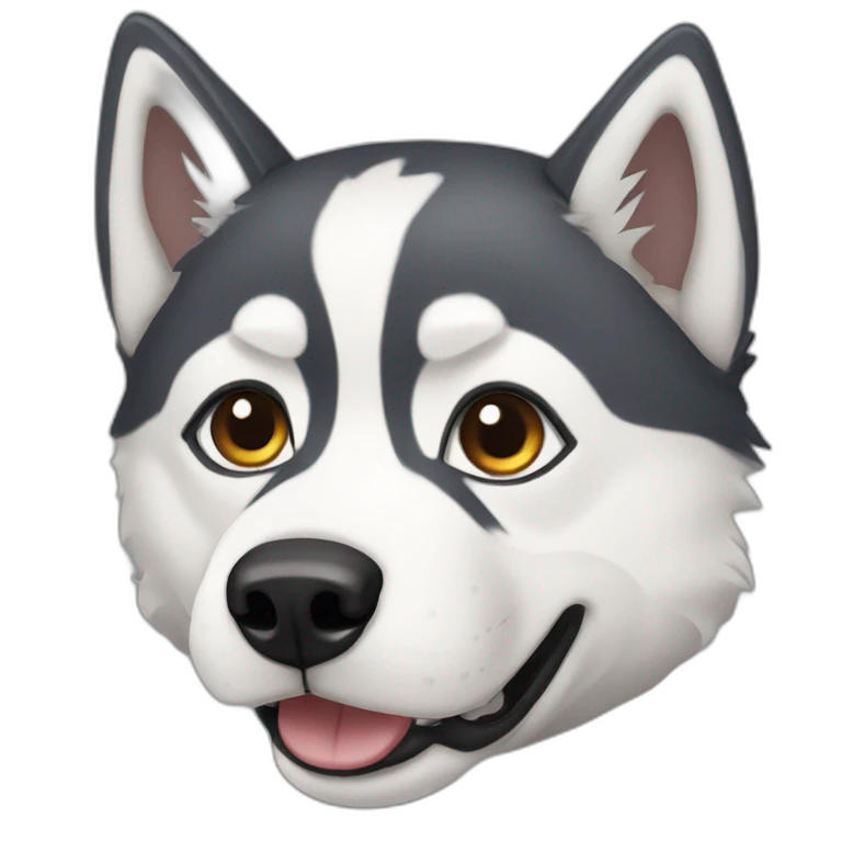 husky dog emoji