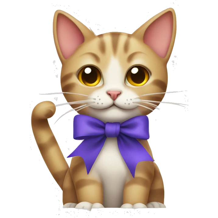 cat winking emoji wth ribbon emoji
