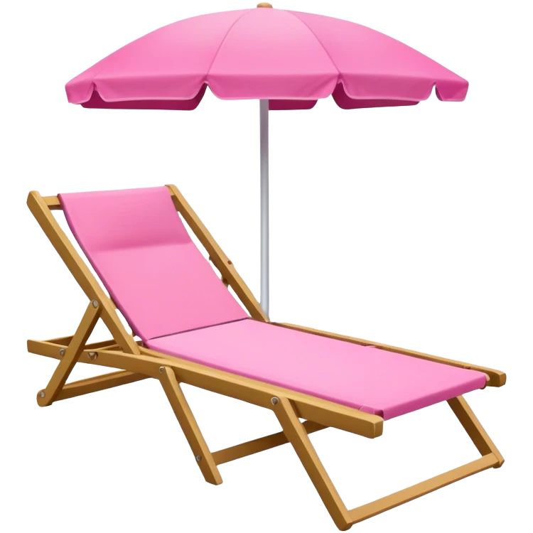 Pink beach lounger emoji