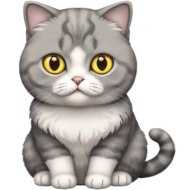 Scottish Fold Cute cat emoji