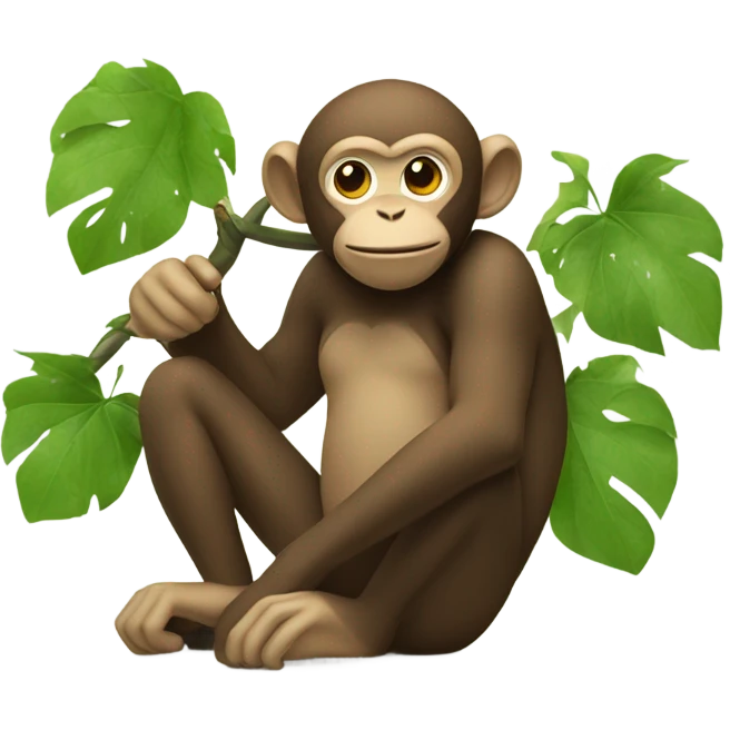 monkey in forest emoji