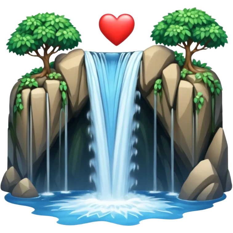 heart shaped watterfall emoji