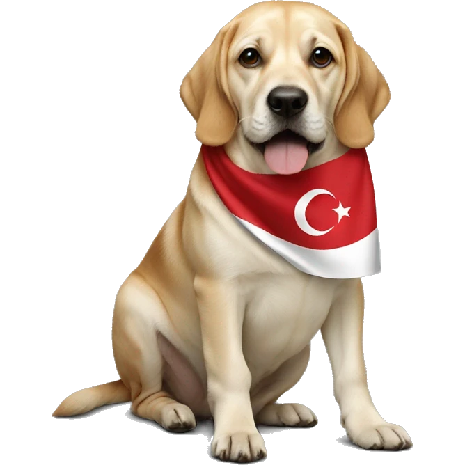 Turkish flag on a dog emoji