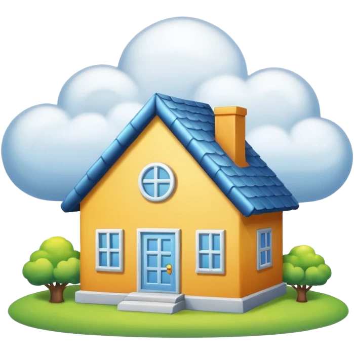 cloud house emoji