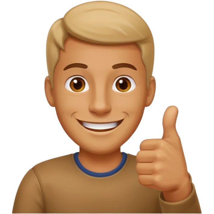 man giving a thumbs-up emoji