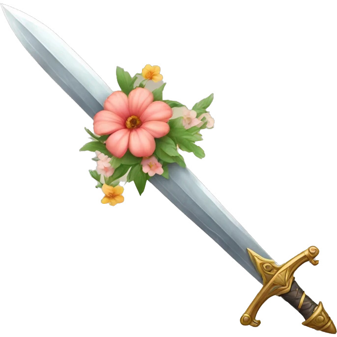 sword with florals emoji