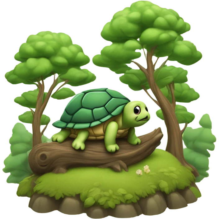 turtle wisdom in the woods emoji