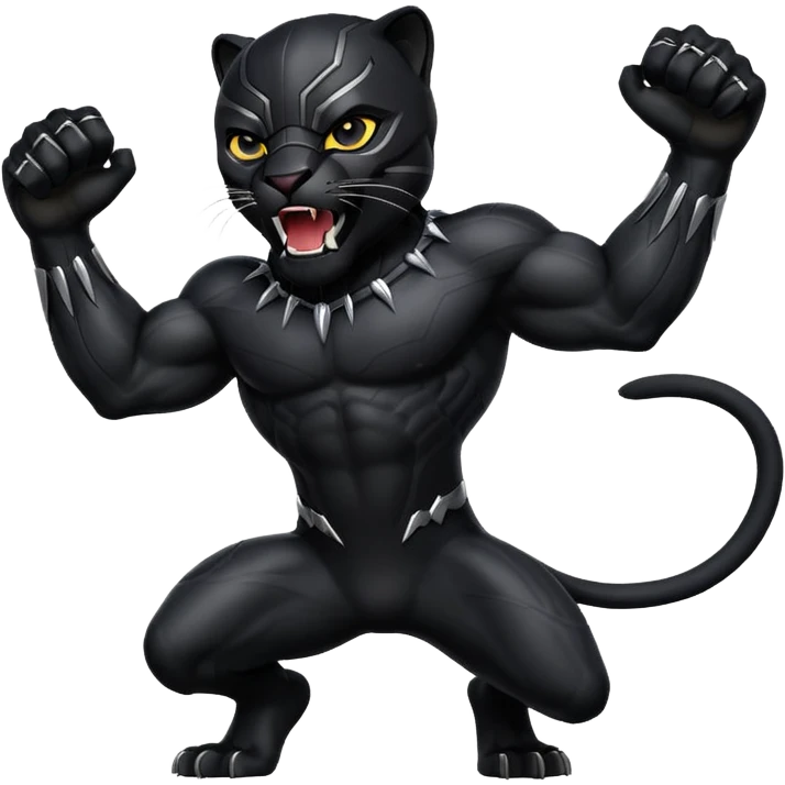 Black panther roar emoji emoji