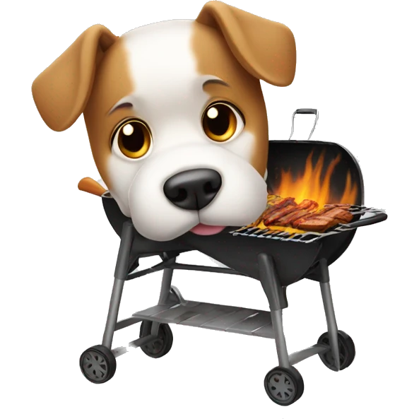 dog on a bbq emoji