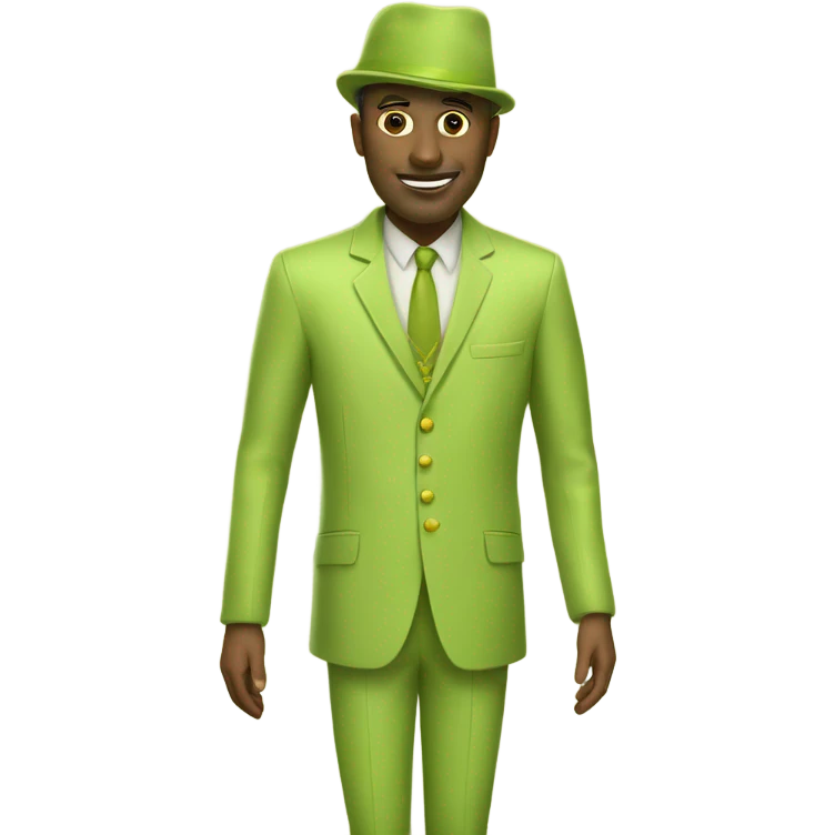 Man in a pistachio costume emoji