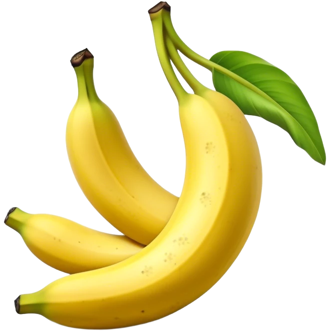 Cinematic Realistic Banana Emoji, Bright and cheerful, with a smooth, yellow peel slightly speckled with spots, revealing a soft, sweet interior. The banana is curved elegantly, standing out against the soft green leaves. Soft glowing outline, capturing the essence of tropical sweetness and energy in a ripe banana. emoji