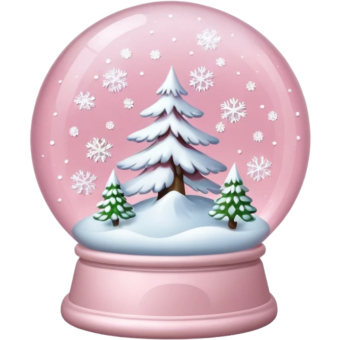 Pale pink snow globe emoji