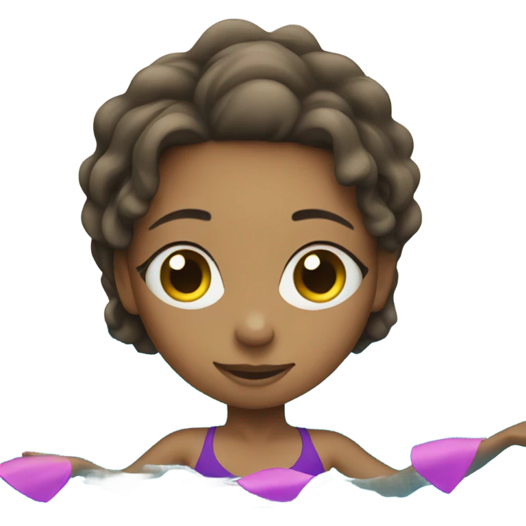 girl swimming in pool emoji