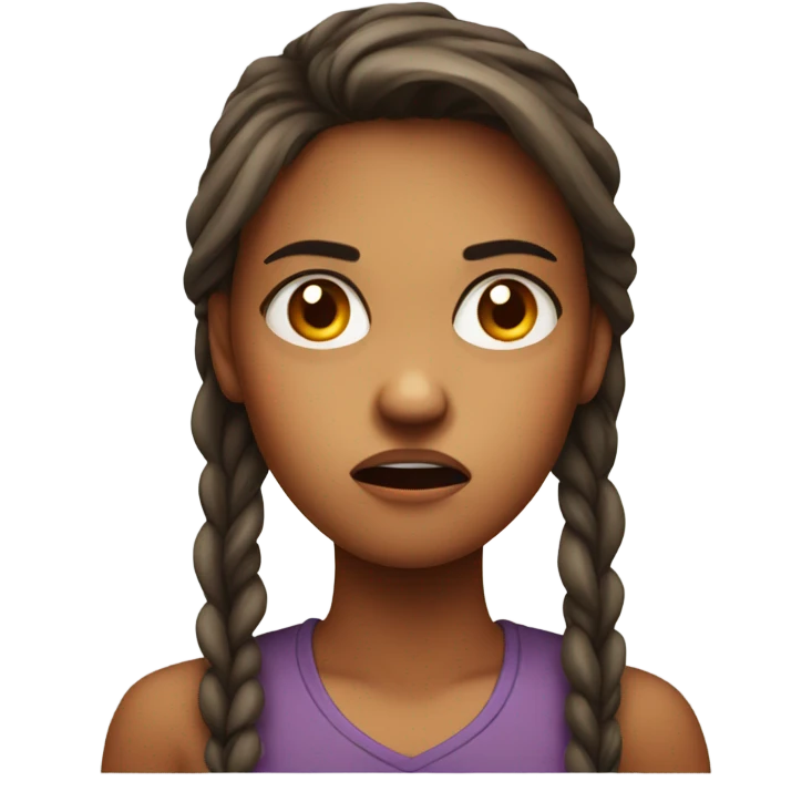 girl so angry her face is red emoji