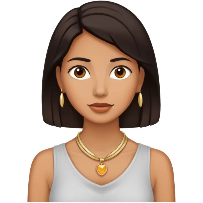 Woman with hand around her neck emoji