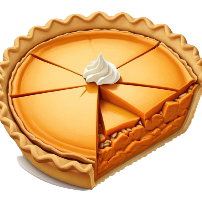 Sweet potato pie slice  emoji