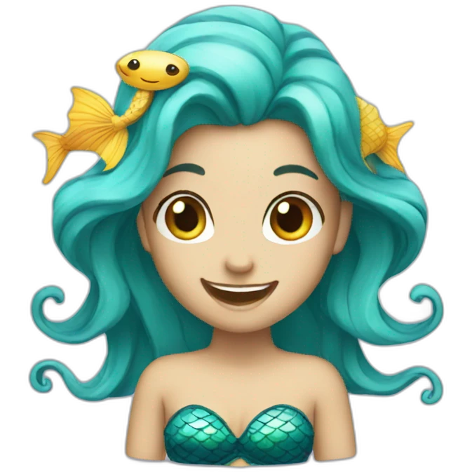 happy mermaid emoji