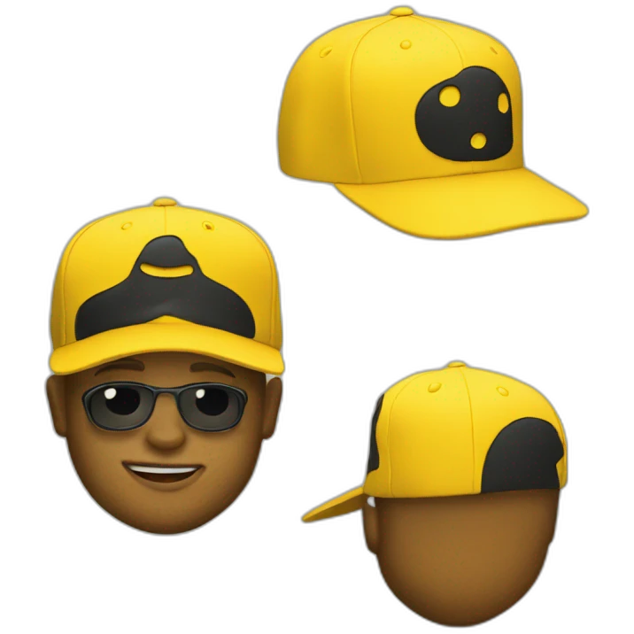 Yellow snapback emoji