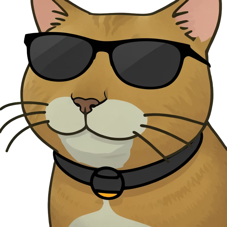 Cat with sunglasses emoji