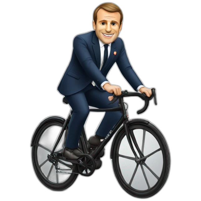 macron en vélo emoji