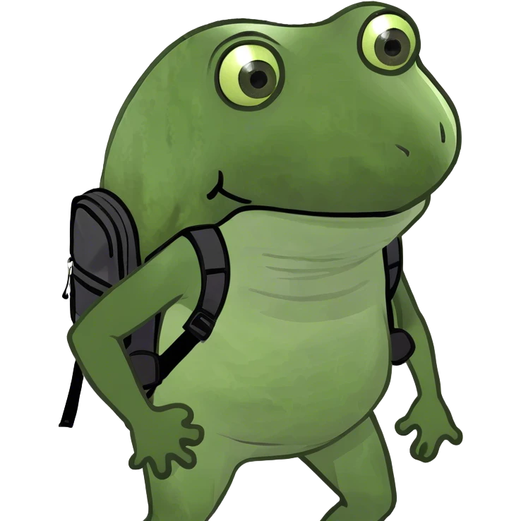 bufo wearing a backpack emoji