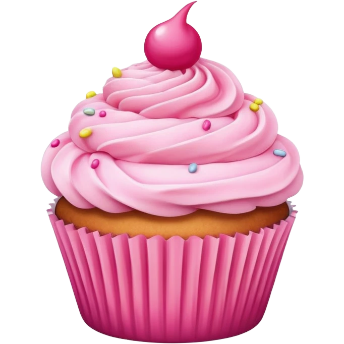 Cupcake with pink icing emoji
