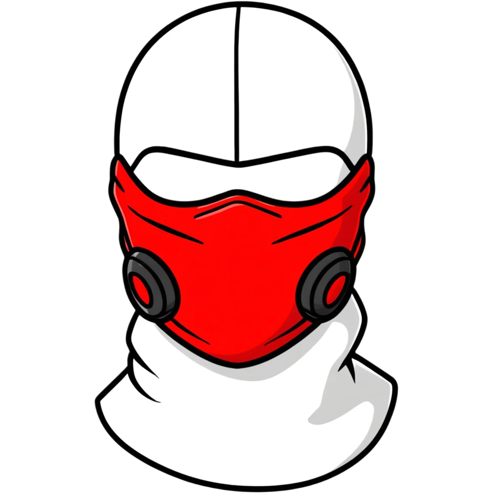 red ski mask emoji